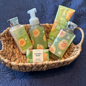 Bath and Body Cucumber Melon scented basket (new)